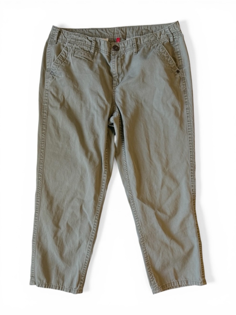 Elle Ankle Length Chino Pants Army Green - 12